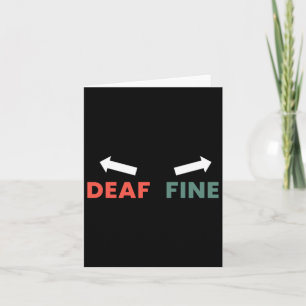 Fijn rechteroor is doof kaart