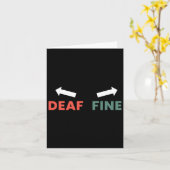 Fijn rechteroor is doof kaart (Gele Bloem)