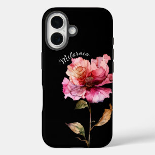 Fijn roos, personaliseren iPhone 16 hoesje