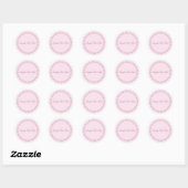 , fijn roze schoonheid ronde sticker (Vel)