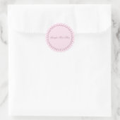 , fijn roze schoonheid ronde sticker (Tas)