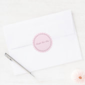 , fijn roze schoonheid ronde sticker (Envelop)