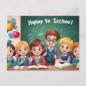 Fijn terug naar school briefkaart (Voorkant)