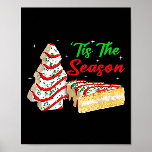 Fijn Tis Het Seizoen Kerstboom Cakes Debbie Poster (Voorkant)