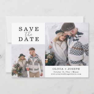 Fijn Twee foto's die de datum opslaan Save The Date