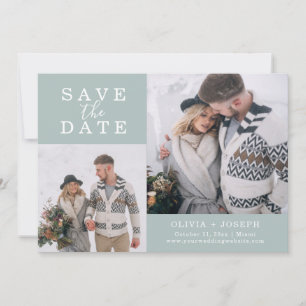 Fijn   Twee foto's die de datum opslaan Save The Date