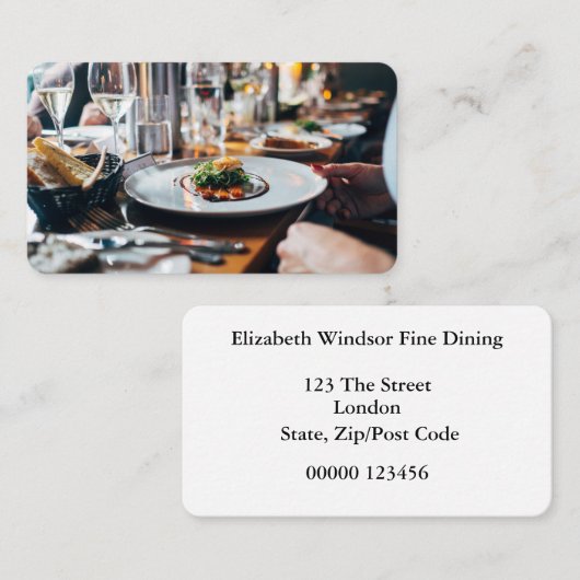 Fijn Visitekaartje met dubbelzijdig strooien (Voorkant / Achterkant)