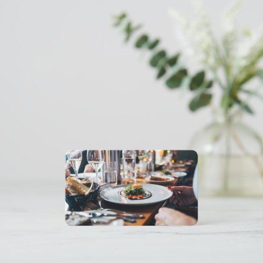 Fijn Visitekaartje met dubbelzijdig strooien (Staand voorkant)