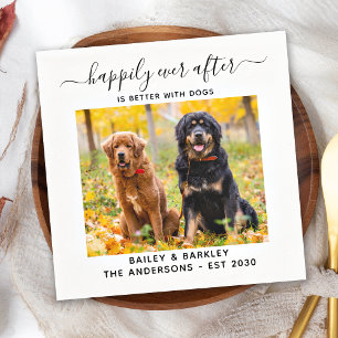 Fijn Voor Altijd Op Maat Gemaakte Honden Foto Huis Servet