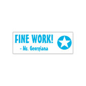 "FIJN WERK!" + Rubberstempel van Tiller Zelfinktende Stempel (Design)