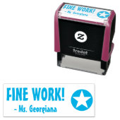 "FIJN WERK!" + Rubberstempel van Tiller Zelfinktende Stempel (In situ)