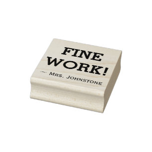 "FIJN WERK!" Toewijzing Rubberstempel in klasse