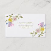 Fijn wildbloemenboeket visitekaartje (Achterkant)