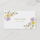Fijn wildbloemenboeket visitekaartje (Voorkant)