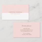 Fijn wit en roze visitekaartje (Voorkant / Achterkant)