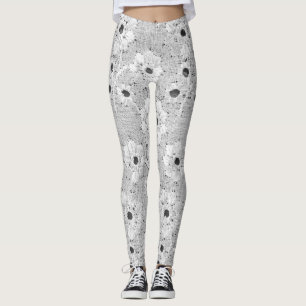 Fijn wit kant: Elegance Leggings