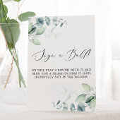 Fijn zwart | Eucalyptus teken een bal teken Reclamebord Met Voetstuk