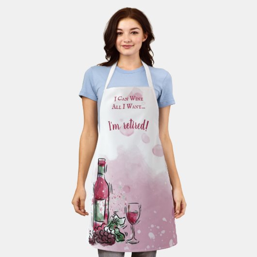 Fijnachtig eiwit schort (Gedragen)