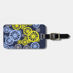 Fijnachtig Happy Wheel Circle Pattern Product Bagagelabel