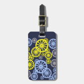 Fijnachtig Happy Wheel Circle Pattern Product Bagagelabel (Voorkant verticaal)