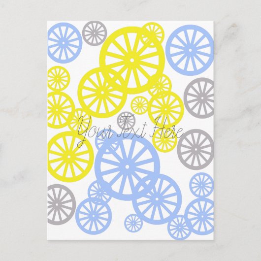 Fijnachtig Happy Wheel Circle Pattern Product Briefkaart (Voorkant)