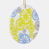 Fijnachtig Happy Wheel Circle Pattern Product Keramisch Ornament (Rechts)