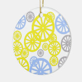 Fijnachtig Happy Wheel Circle Pattern Product Keramisch Ornament (Links)