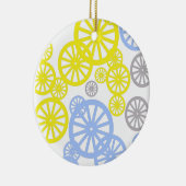 Fijnachtig Happy Wheel Circle Pattern Product Keramisch Ornament (Rechts)