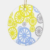 Fijnachtig Happy Wheel Circle Pattern Product Keramisch Ornament (Links)