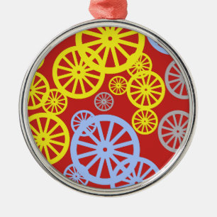 Fijnachtig Happy Wheel Circle Pattern Product Metalen Ornament