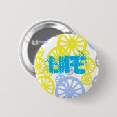 Fijnachtig Happy Wheel Circle Pattern Product Ronde Button 5,7 Cm (Voorkant /achterkant)