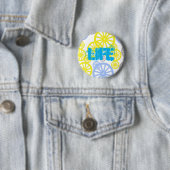 Fijnachtig Happy Wheel Circle Pattern Product Ronde Button 5,7 Cm (In situ)