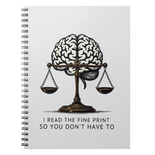 Fijnafdruklezer – Brain & Justice Edition Notitieboek (Voorkant)