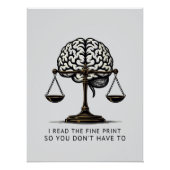 Fijnafdruklezer – Brain & Justice Edition Perfect Poster (Voorkant)
