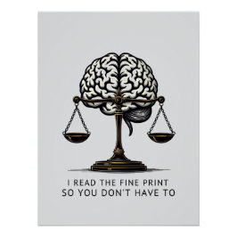 Fijnafdruklezer – Brain & Justice Edition Perfect Poster