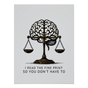 Fijnafdruklezer – Brain & Justice Edition Perfect Poster