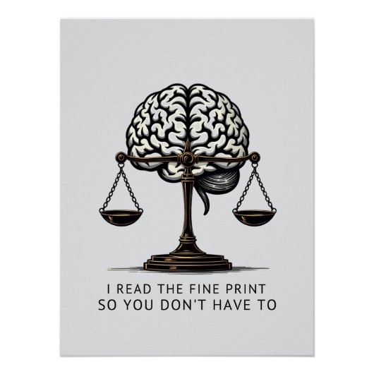 Fijnafdruklezer – Brain & Justice Edition Perfect Poster (Voorkant)