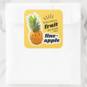 Fijnappel-Sticker Vierkante Sticker (Tas)