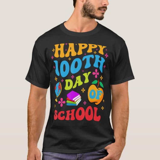 Fijne 100 Dag van Schoolkostuum Kute 1e Grade Tea T-shirt (Voorkant)