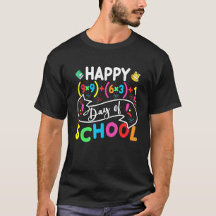 Fijne 100 dagen leraar Wiskunde op school 100 dage T-shirt