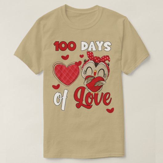 Fijne 100 dagen school 100 dagen van liefdesschat  t-shirt (Design voorkant)
