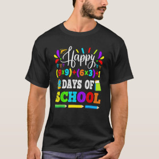 Fijne 100 dagen school 100e Wiskunde vergelijkings T-shirt