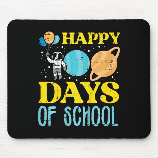 Fijne 100 dagen school Astronaut Planets 100th D Muismat (Voorkant)