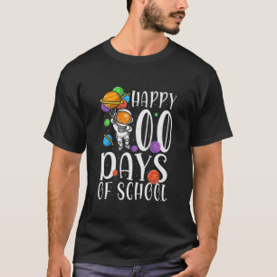 Fijne 100 dagen school Astronaut Planets 100th D T-shirt