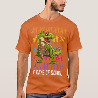 Fijne 100 dagen school voor kinderen jongens Dinos T-shirt