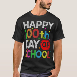 Fijne 100 dagen school voor kinderen jongens en le t-shirt