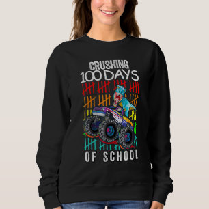 Fijne 100 dagen schooljongens Dino Monster Truck Trui