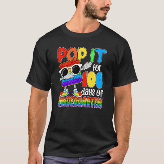 Fijne 100 dagen van de 100e Pop van de schoolKinde T-shirt (Voorkant)