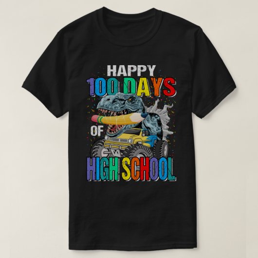 Fijne 100 dagen van de High School Monster Truck D T-shirt (Design voorkant)