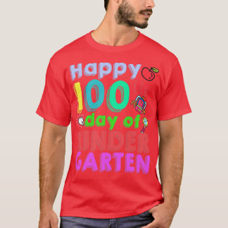 Fijne 100e dag kindergarten 100 dagen t-shirt